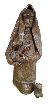 Ceramic monk st francis