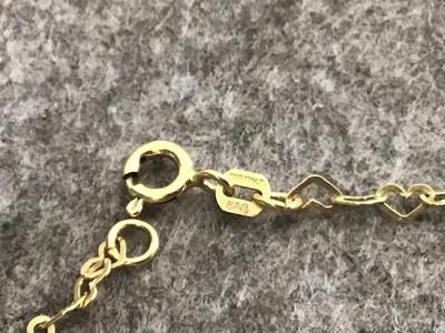 925 Heart Link. Gold Tone Silver Italy