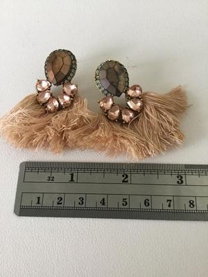 Beautiful tassel dangle statement earrings