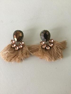 Beautiful tassel dangle statement earrings