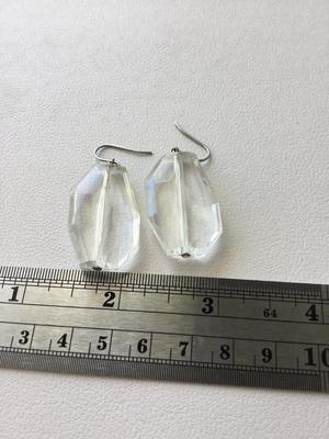 Clear fashion dangle earrings