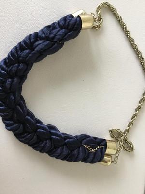 Beautiful dark blue fashion collar necklace