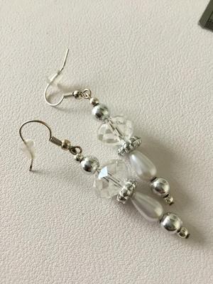 Beautiful plastic dangle earrings