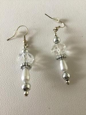 Beautiful plastic dangle earrings