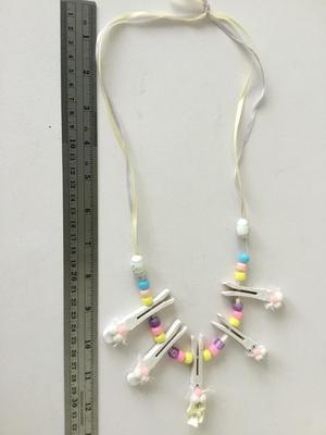 Vintage Easter beaded statement necklace