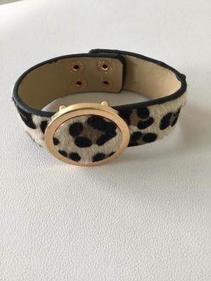 Animal print fashion snap on bracelet