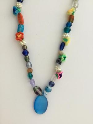 Beautiful colorful unique fashion necklace