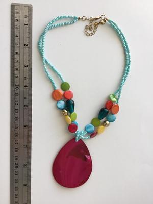 Beautiful colorful shell type unique necklace