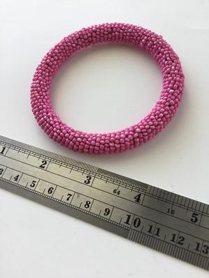 Pink beaded fashion bracelet