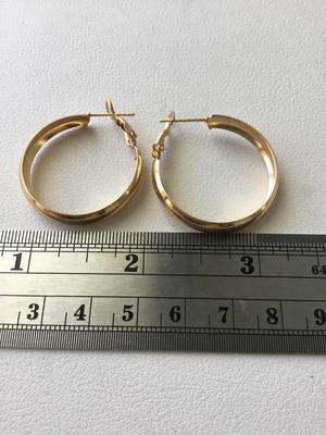 Gold tone fashion hoops