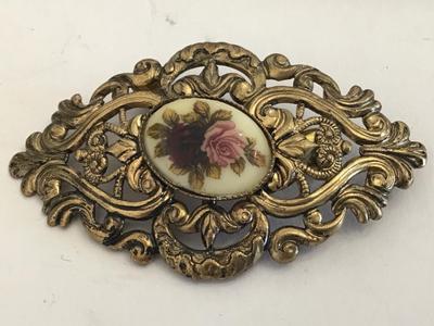 Vintage Rose Antique GoldTone