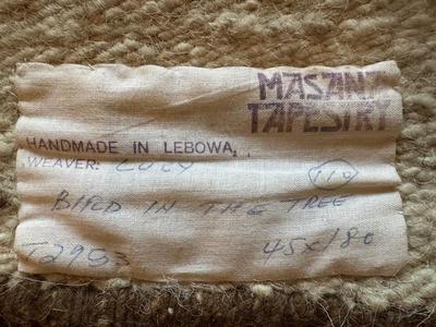 Vintage Handwoven Masana South African Tapestry “Birds in a Tree”