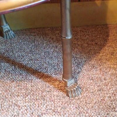 LOT 2: Roseville Pottery Baneda Green Vase w/ Metal-Legged Table