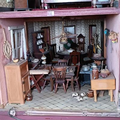 LOT 4: Large Victorian Dollhouse with Accessories