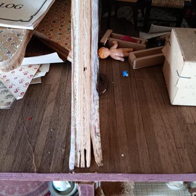 LOT 4: Large Victorian Dollhouse with Accessories