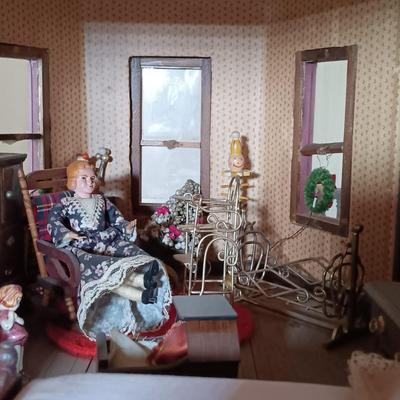 LOT 4: Large Victorian Dollhouse with Accessories