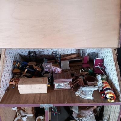 LOT 4: Large Victorian Dollhouse with Accessories