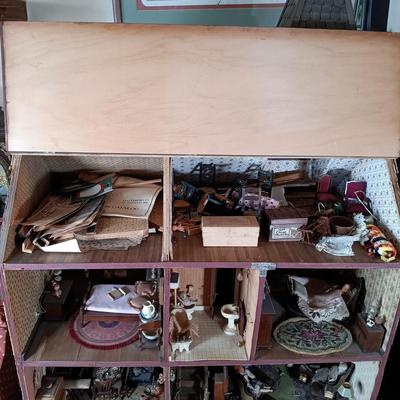 LOT 4: Large Victorian Dollhouse with Accessories