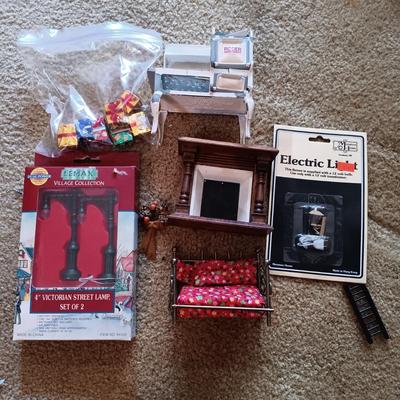 LOT 5: Large Collection of Vintage Dollhouse Furniture & Accessories (Some Broken Vintage Pieces Included)