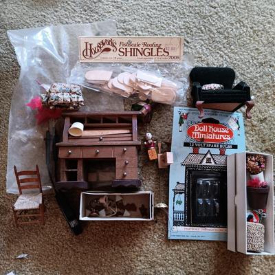 LOT 5: Large Collection of Vintage Dollhouse Furniture & Accessories (Some Broken Vintage Pieces Included)