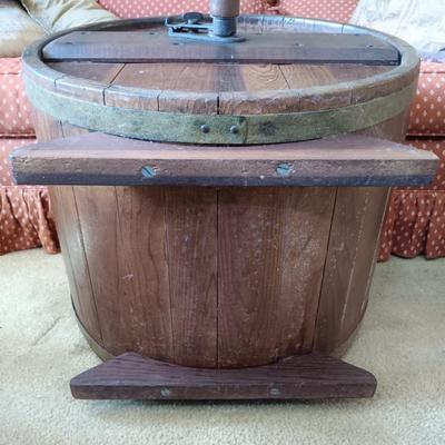 LOT 6: Antique Wooden Butter Churner