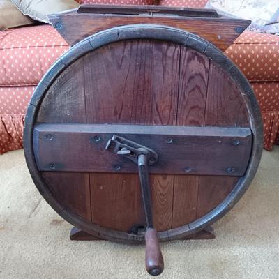LOT 6: Antique Wooden Butter Churner