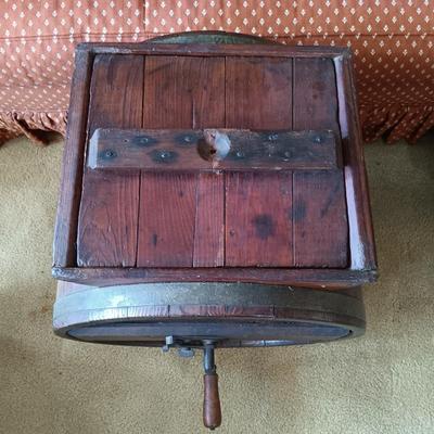 LOT 6: Antique Wooden Butter Churner