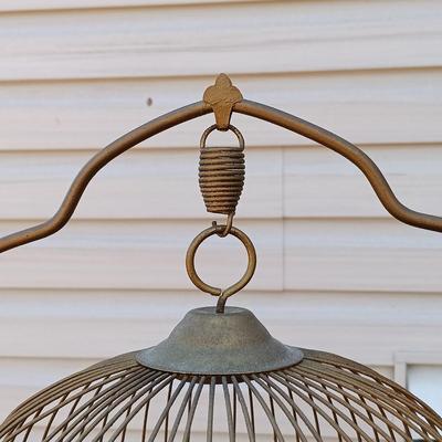 LOT 7: Vintage 5ft Metal Wire Bird Cage