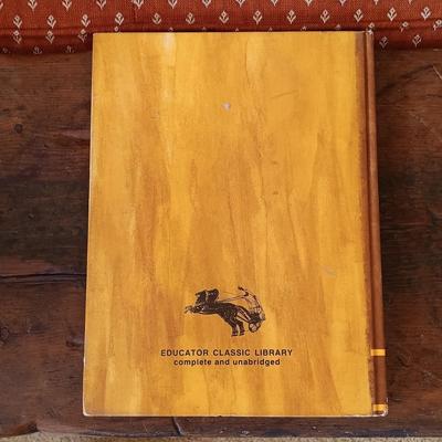 LOT 8: Large Resin Pinocchio Figurine w/ Resin Mickey Mouse Staue and Set of 3 Fairytale Books