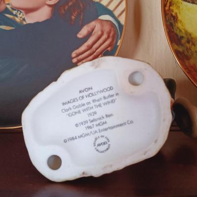 LOT 9: Gone with the Wind Collector's Plates, 1998 Hallmark Scarlett O'Hara Ornament, 1984 Avon Figurine & More