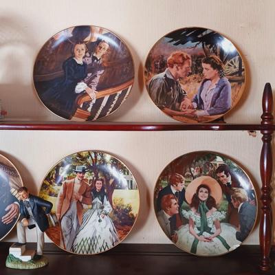 LOT 9: Gone with the Wind Collector's Plates, 1998 Hallmark Scarlett O'Hara Ornament, 1984 Avon Figurine & More