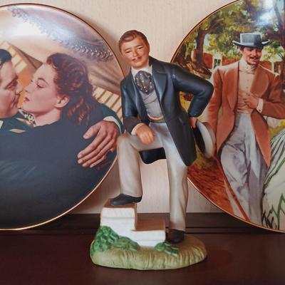 LOT 9: Gone with the Wind Collector's Plates, 1998 Hallmark Scarlett O'Hara Ornament, 1984 Avon Figurine & More
