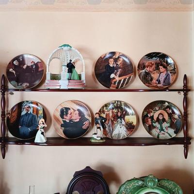 LOT 9: Gone with the Wind Collector's Plates, 1998 Hallmark Scarlett O'Hara Ornament, 1984 Avon Figurine & More