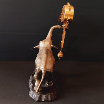 LOT 10: Fuji Elephant 8-Day Mystery Swinging Clock