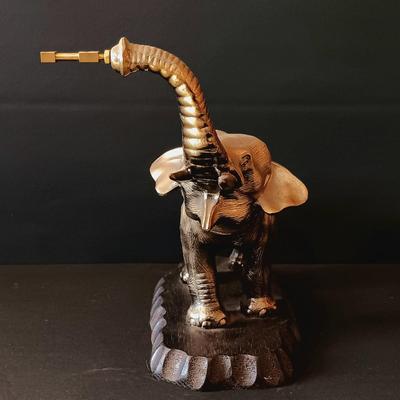 LOT 10: Fuji Elephant 8-Day Mystery Swinging Clock