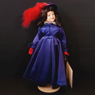 LOT 11: Franklin Mint Heirloom Gone with the Wind 19" and 12" Dolls