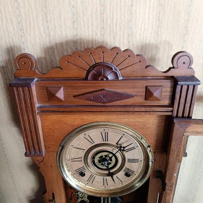 LOT 13: William L. Gilbert Clock Co. 'Calpe' Gingerbread Clock