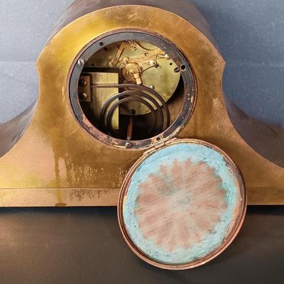 LOT 15: Samuel Kirk & Son Inc. Brass Chelsea Ship's Bell Tambour Mantel Clock