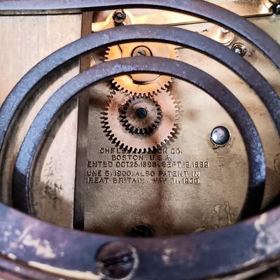 LOT 15: Samuel Kirk & Son Inc. Brass Chelsea Ship's Bell Tambour Mantel Clock