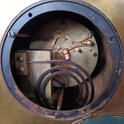 LOT 15: Samuel Kirk & Son Inc. Brass Chelsea Ship's Bell Tambour Mantel Clock