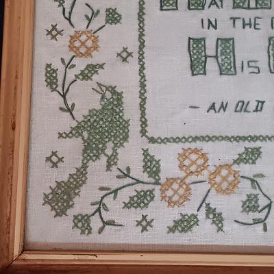 LOT 17: Belleek Shamrock Honey Pot Music Box, Trinket Music Box and Pitcher with Vintage Embroidery, Carrighdhoun Pottery & More