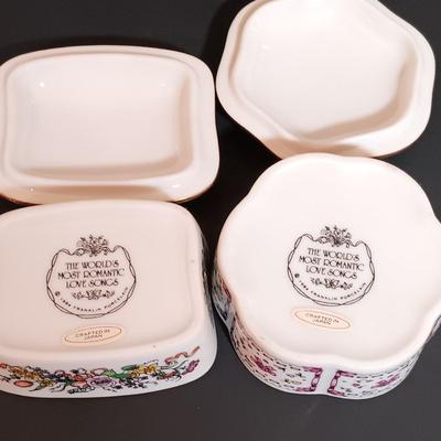 LOT 23: Franklin Mint 1984 Set of (6) 'World's Most Romantic Love Songs' Music Boxes