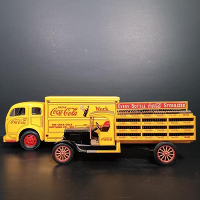 LOT 25: Danbury Mint Coca-Cola 1927 and 1966 Die-Cast Delivery Trucks