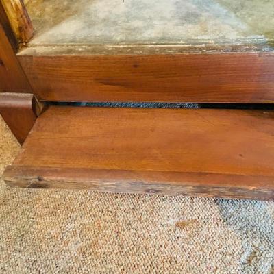 LOT 33: Antique/Early 20th Century Wood and Metal Icebox
