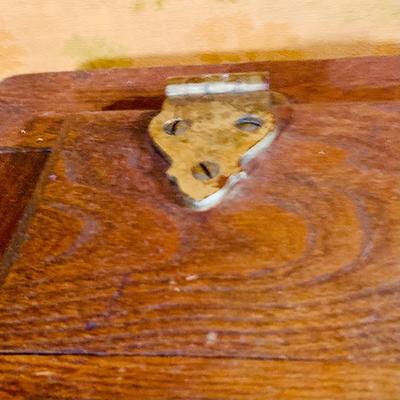 LOT 33: Antique/Early 20th Century Wood and Metal Icebox