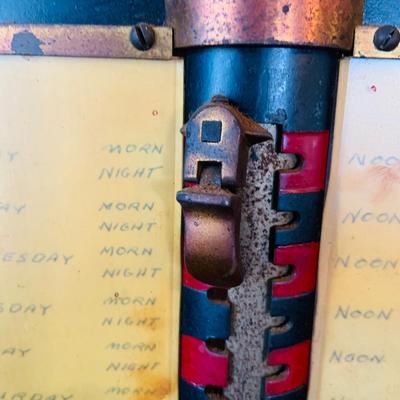 LOT 34: Antique Seth Thomas Time Recorder Clock -Time Card Machine