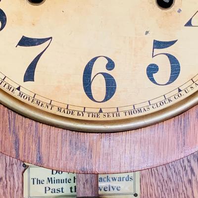 LOT 34: Antique Seth Thomas Time Recorder Clock -Time Card Machine