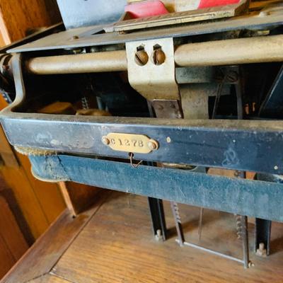 LOT 34: Antique Seth Thomas Time Recorder Clock -Time Card Machine