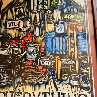 LOT 36: Set of Three Mary Azarian Hill Farm Alphabet Wall Art C, D and E