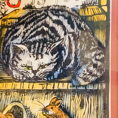 LOT 36: Set of Three Mary Azarian Hill Farm Alphabet Wall Art C, D and E